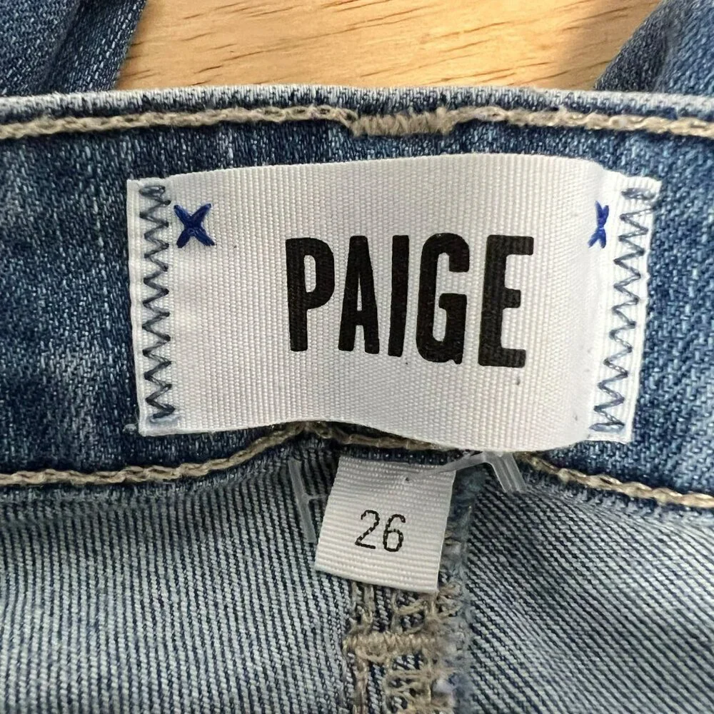 Paige Women’s Verdugo Ankle Jeans Distressed Low Rise Size 26 Waist